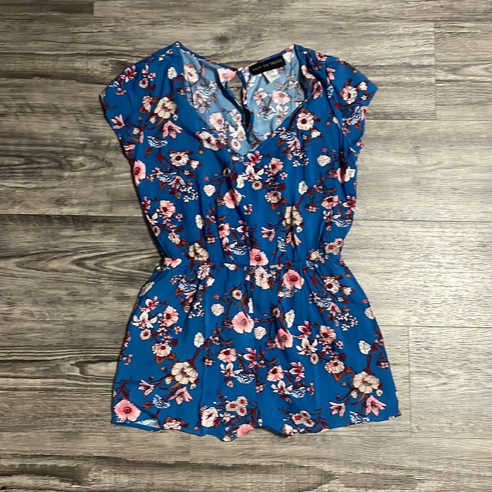 Flowered romper size small